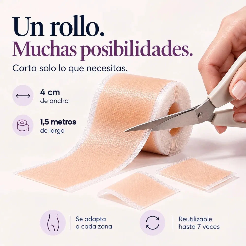 Cinta de silicona recortable de 4 cm de ancho y 1,5 metros de largo